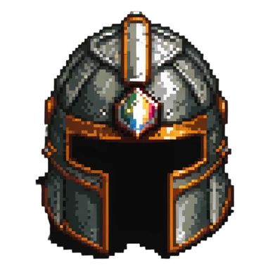 antique medieval helmet with light rust, weathered metal surface sticker