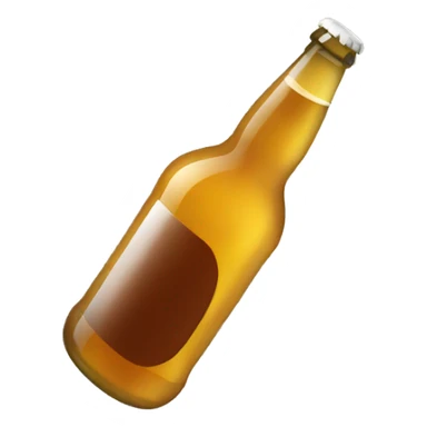 an emoji drinking a bottle of beer sticker