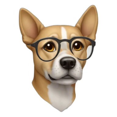 Chien à lunettes sticker