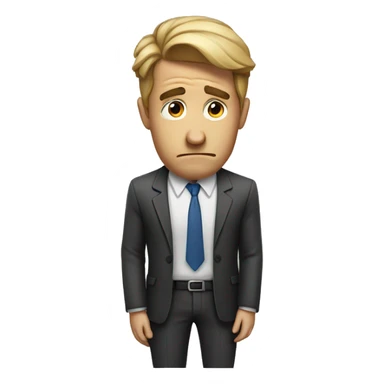 Worried business man sticker