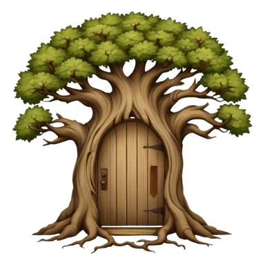 large and old bitch tree with door sticker