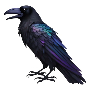 A Raven licking a snake  sticker