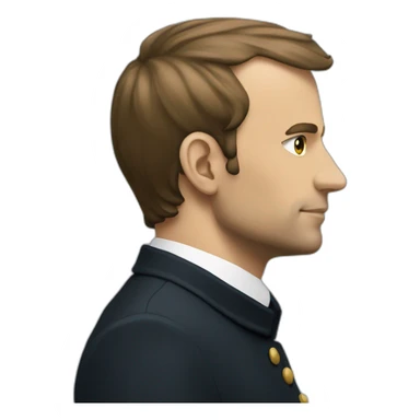macron on one level in profile sticker