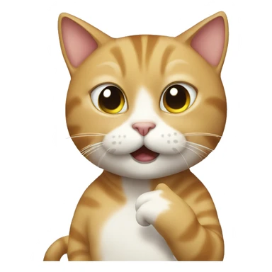 cat on the phone sticker