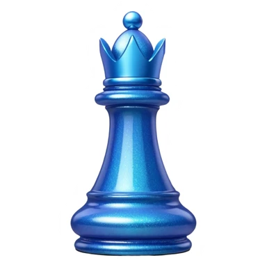 blue glitter chess piece bishop sticker
