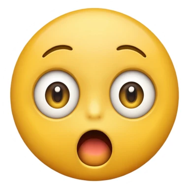 A shocked emoji sticker