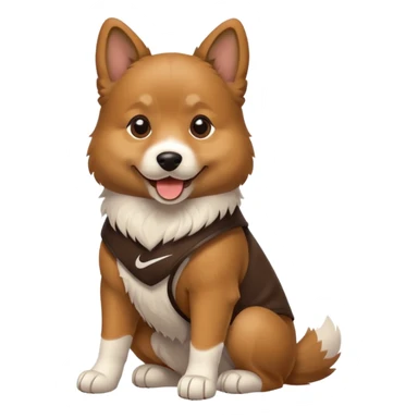 Dog wearing Nike shoes sticker