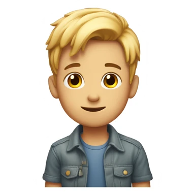 a boy keeping his hand on his heart sticker