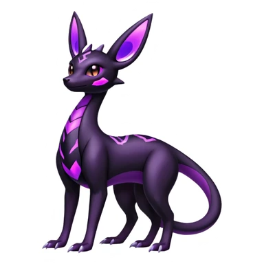 Salazzle-Umbreon-Fakémon-hybrid-creature (full body)  sticker