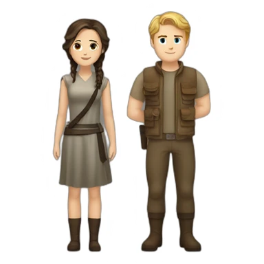 Katniss everdeen et peeta mellark sticker