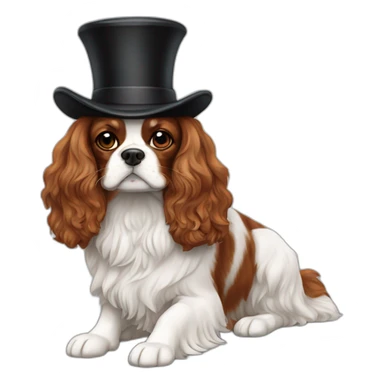 King Charles cavalier Jewish rabbi dog sticker