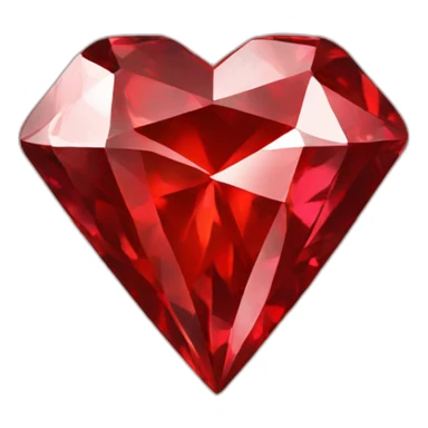 Red diamond heart sticker