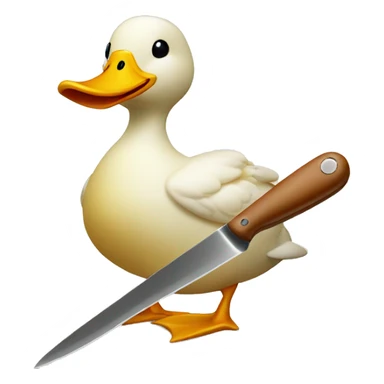 duck holding a knife applying salted butter on rye bread sticker