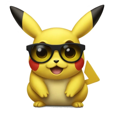 Pikachu wearing sunglasses sticker