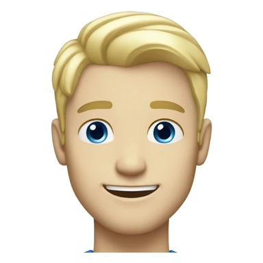 pale blonde happy man blue eyes sticker