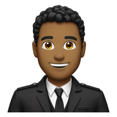 solo smile black jacket formal sticker