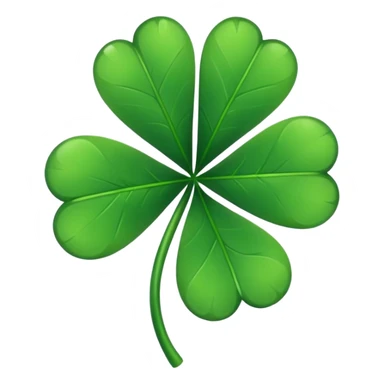 Lucky clover charm – green four-leaf clover. sticker