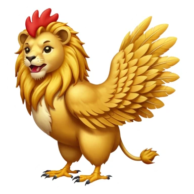 Lion with a chicken body  sticker
