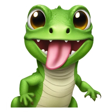 Cute lizard with its tongue out sticker