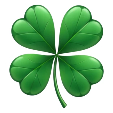 Five leaf clover black sticker