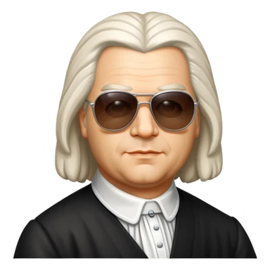 J s bach with sunglasses sticker