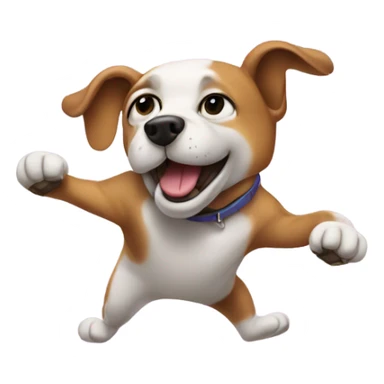 Dog break dancing sticker