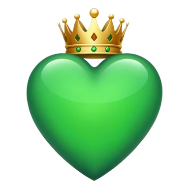royal green heart sticker