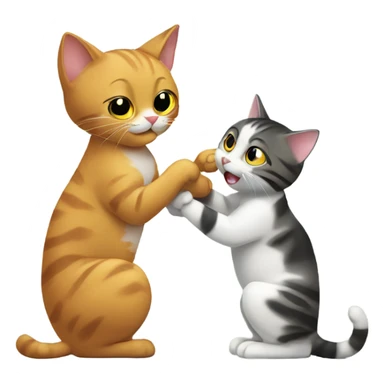 Cat petting another cat sticker