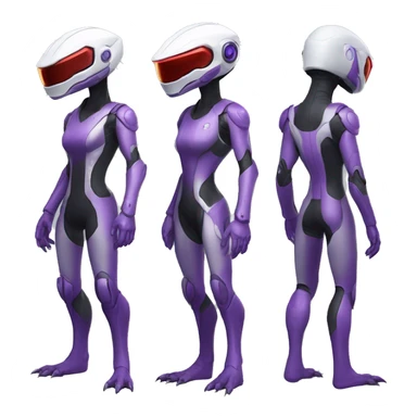 Lizard-Reptile-Raptor-Alien-Genesect-Mewtwo-Fakémon, with a futuristic visor-helmet, wearing a techwear-suit, Full Body sticker