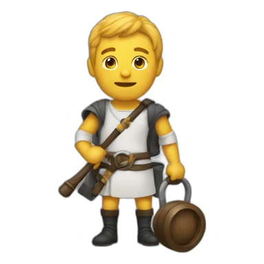 men with a macebell sticker