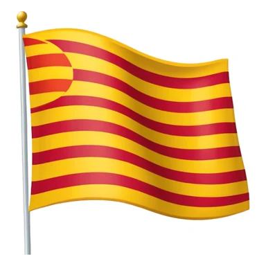 Catalonia flag. Background yellow and four strips red.  sticker