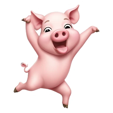 Happy pig dabbing sticker
