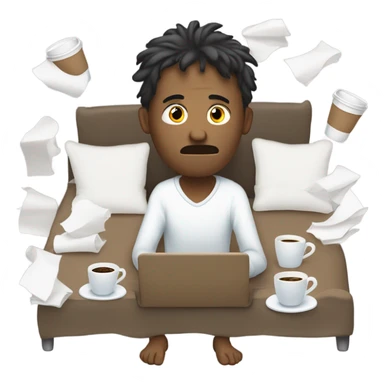 Frustrated after long night  sticker