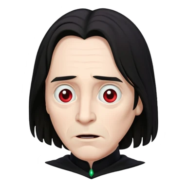 Severus Snape with heart eyes emoji looking surprised sticker