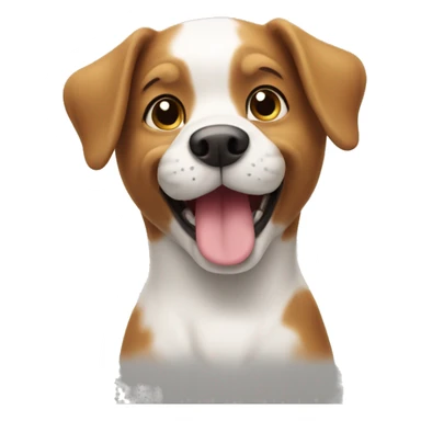Cute dog saying hi sticker