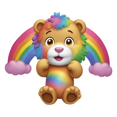 Rainbow carebear  sticker