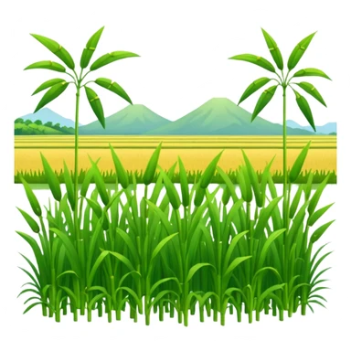 Draw an emoji of a rice field. sticker
