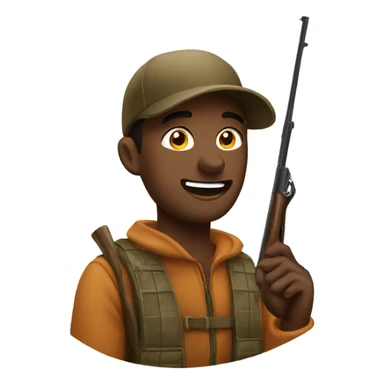 Hunter in a deer blind sticker