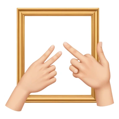 two hands making a frame gesture with fingers and thumbs, director framing shot sticker