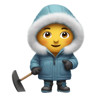 Heart dressed as an Eskimo sticker