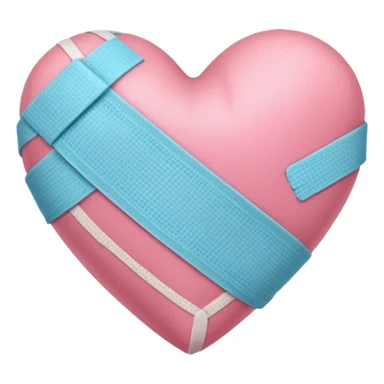 a pink heart con una venda  sticker