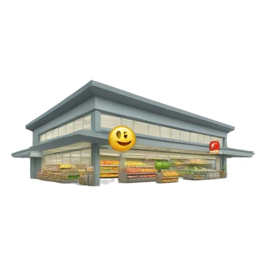 supermarket exterior structure sticker
