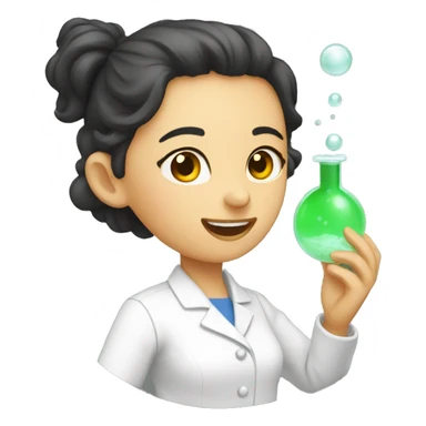 Woman Chemist falling sticker