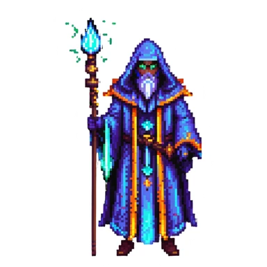 cyberpunk wizard sticker