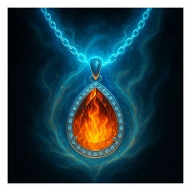 Make the necklace floating and ethereal, with a glowing aura sticker