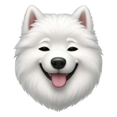 happy samoyed with eyes shut sticker