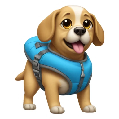 Dog skydiving sticker