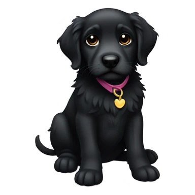 Fully Black Havaneser dog puppy  sticker
