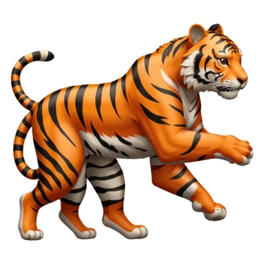 Tiger running in profile sticker