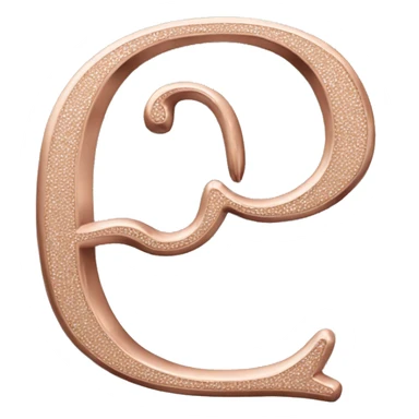 P.S. letters rose gold colour  sticker